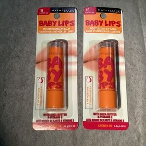 Maybelline Baby Lips Moisturizing Lip Balm 15 Cherry Me Bundle New